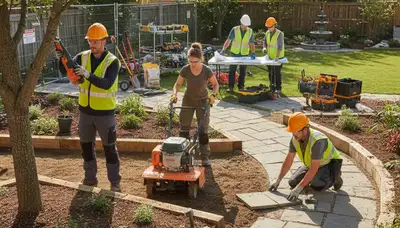 Landscape design for tree service in Allen, TX with professional outdoor planning scene