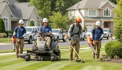 Tree service team in Allen, TX providing lawn care and yard maintenance for local homeowners