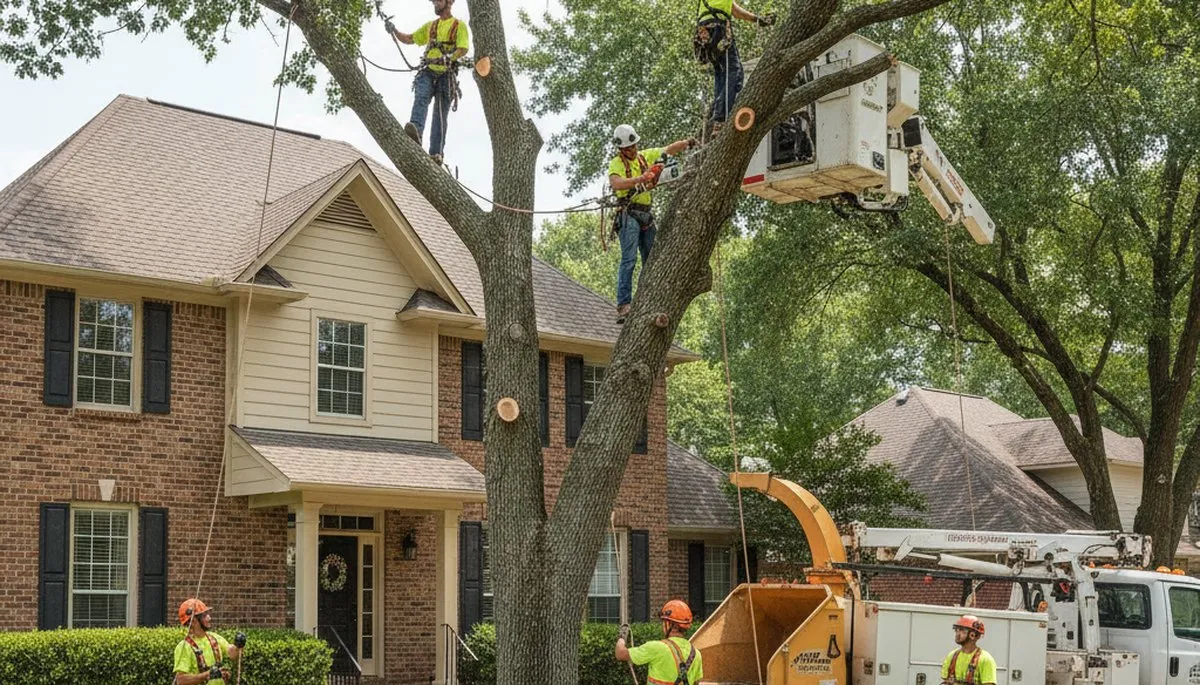 Tree service crew in Allen, TX providing professional tree trimming and removal services