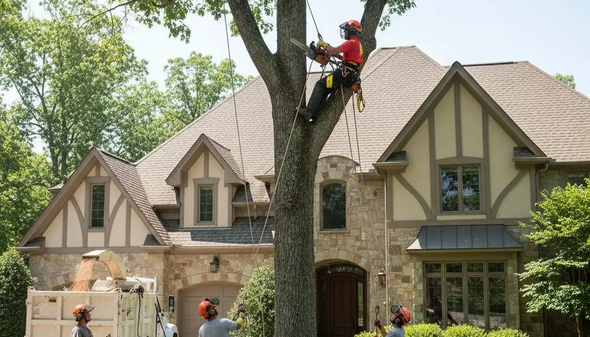 Tree service crew in Allen, TX providing professional tree care and removal services