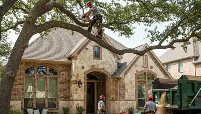 Tree service crew in Allen, TX providing professional tree trimming and removal services