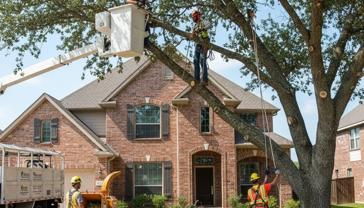 Tree service crew in Allen, TX providing professional tree care and removal services