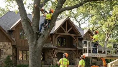 Tree service crew in Allen, TX providing expert tree trimming and removal services