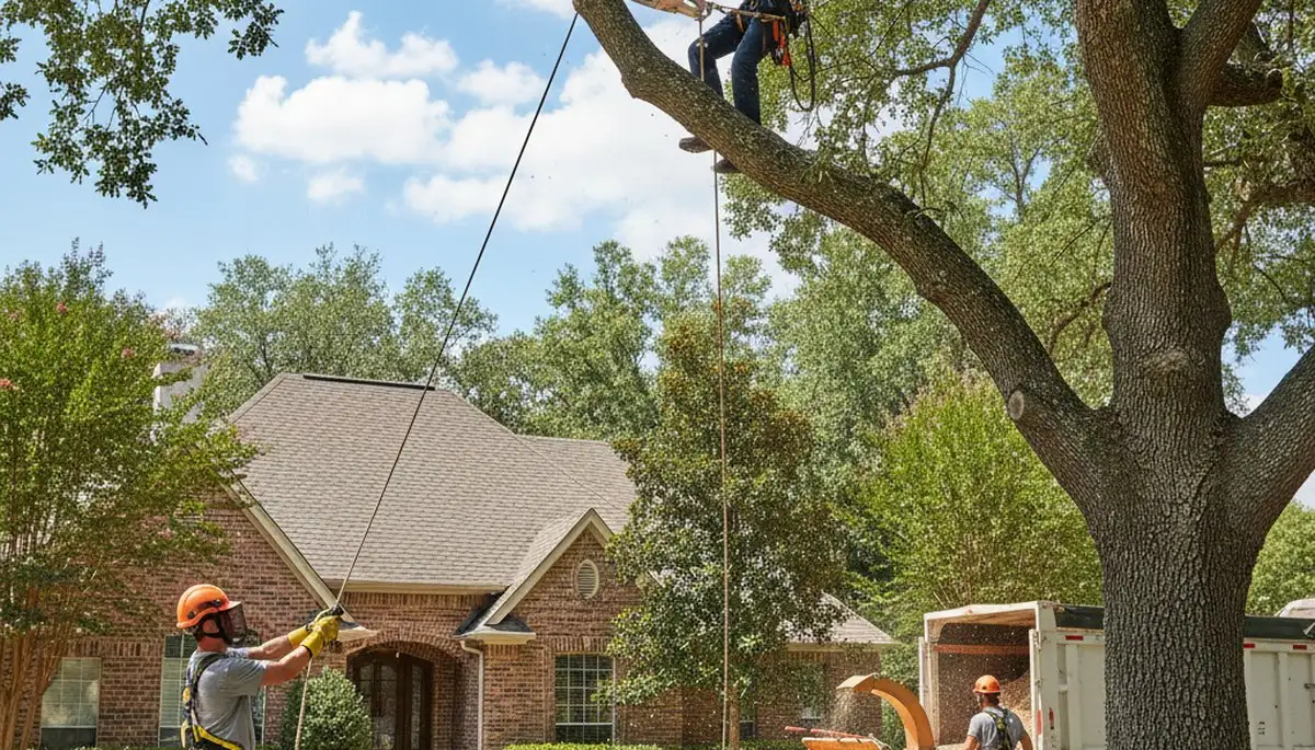 Tree service crew in Allen, TX providing professional tree care for local homes and businesses