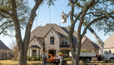 Tree service crew in Allen, TX providing professional tree care and removal services