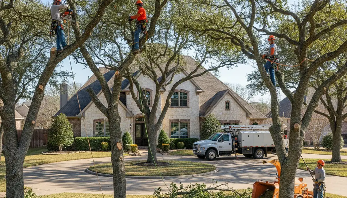 Tree service crew in Allen, TX providing professional tree trimming and removal