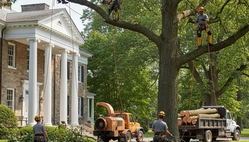 Tree service crew in Allen, TX providing professional tree trimming and removal services