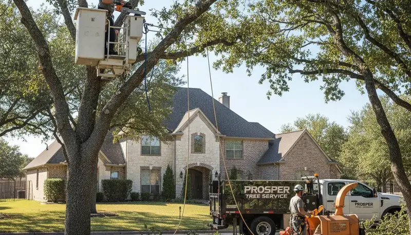 Tree service crew in Allen, TX providing professional tree care and removal services
