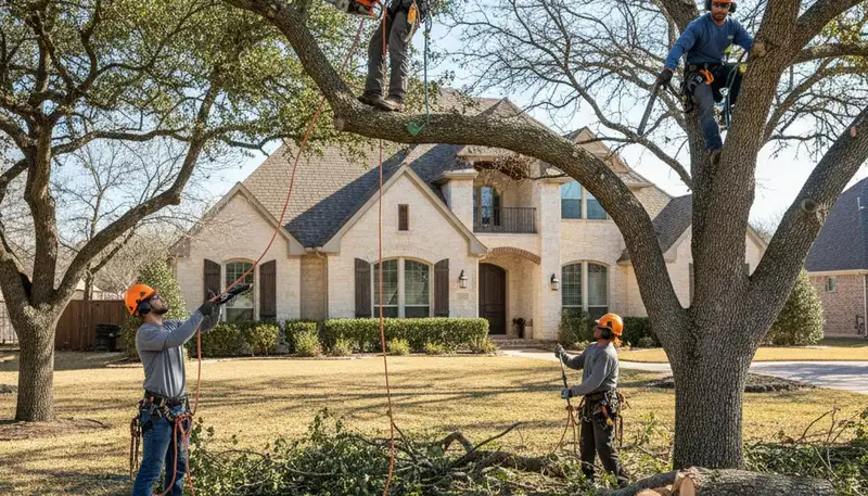 Tree service crew providing expert tree removal in Allen, TX