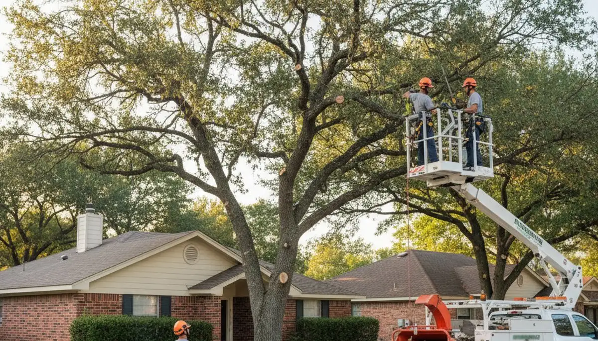 Tree service crew in Allen, TX providing professional tree trimming and removal services