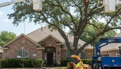 Tree service crew in Allen, TX providing professional tree trimming and removal services