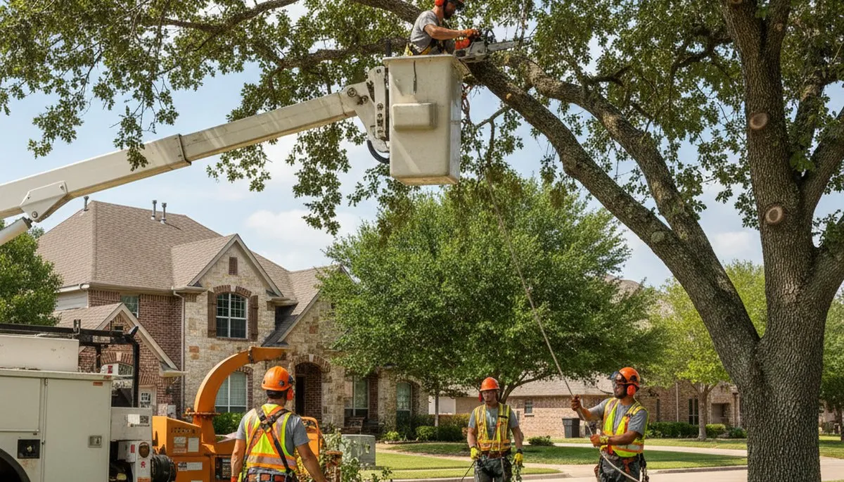 Tree service crew in Allen, TX providing professional tree care and removal services