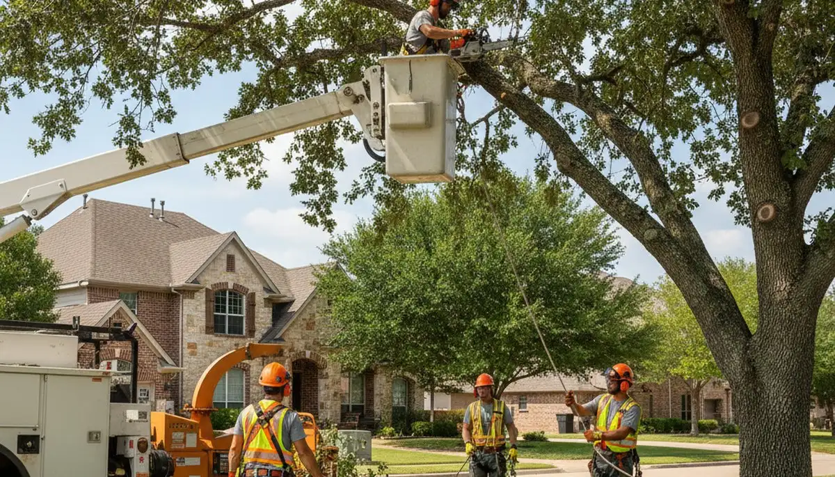 Tree service crew in Allen, TX providing professional tree care and removal services