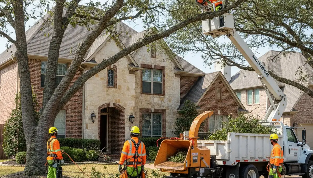 Tree service crew in Allen, TX providing professional tree care and removal services