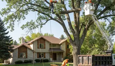 Tree service crew in Allen, TX providing professional tree care and removal services