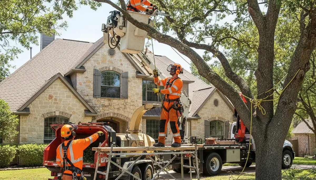 Tree service team in Allen, TX providing professional tree care and removal services